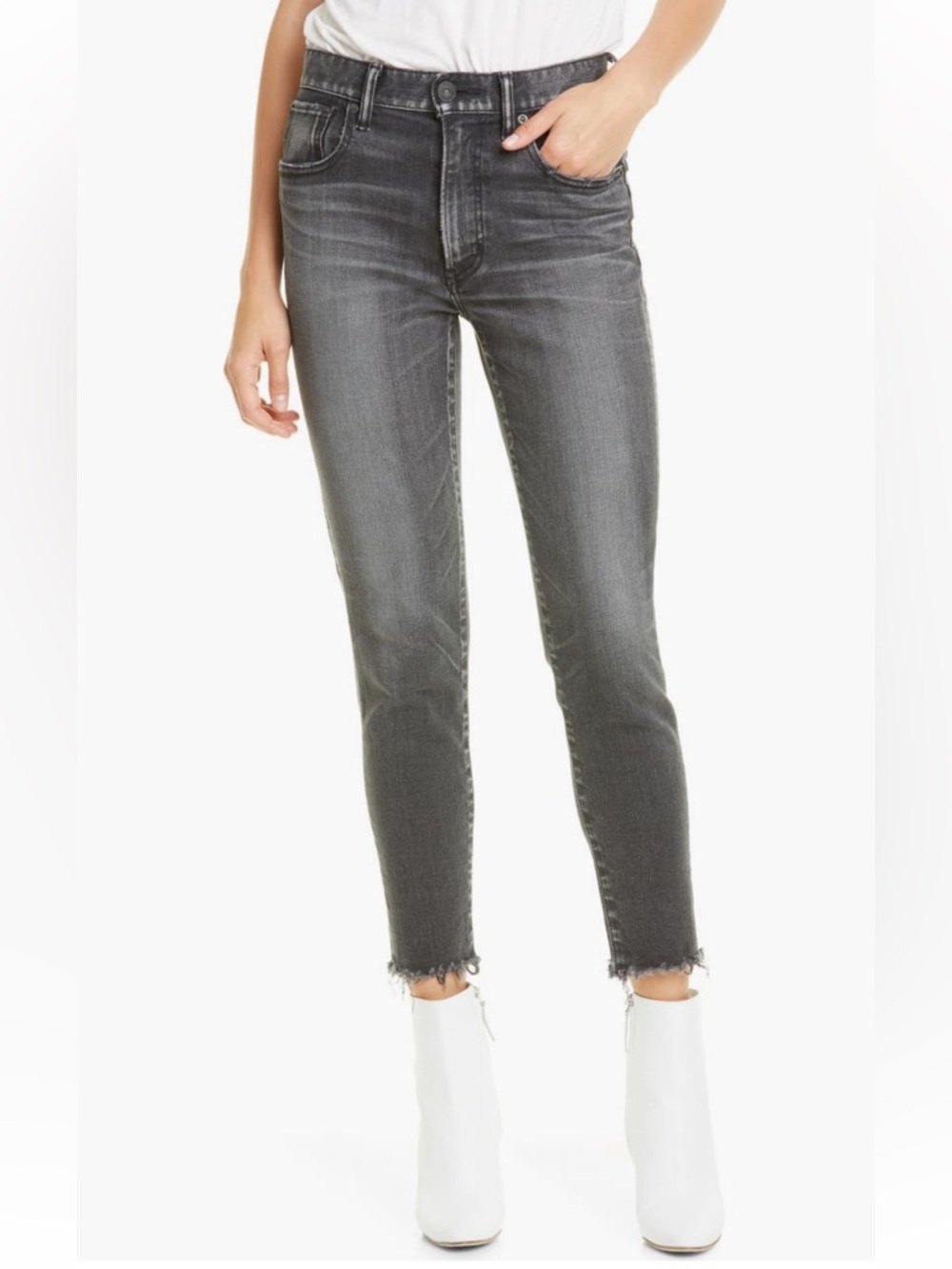 Moussy Westcliffe High Waist Jeans in Light Black Size 30